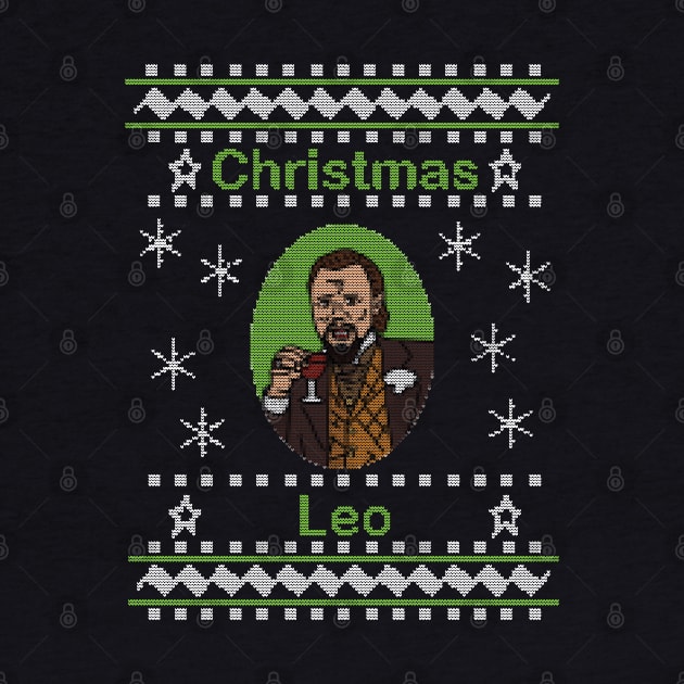 Christmas Leo Ugly Sweater by ellenhenryart